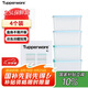 特百惠（Tupperware）冷凍2.5L*4保鮮盒食品級(jí)冰箱儲(chǔ)物密封收納盒肉類速凍速解 馬卡藍(lán)