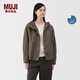 無(wú)印良品（MUJI）女式 不易沾水防紫外線(xiàn)便攜風(fēng)帽夾克 防曬衣 25年早秋 女裝 深咖啡色 M (160/84A)