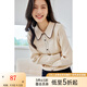 梵希蔓法式英倫撞色邊小香風(fēng)針織衫女優(yōu)雅氣質(zhì)顯瘦百搭春秋季上衣 72375 杏色 M