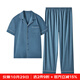 MW1男士春夏季棉莫家居服透氣輕柔睡衣服 080 藍色 L (100) 175/90B