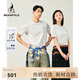 beanpole【新品】濱波  2025早春男士基礎(chǔ)多色簡約款匹馬棉圓領(lǐng)短袖T恤 象牙色 L 180/96A