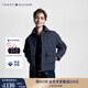 TOMMY HILFIGER秋冬女裝休閑菱形格紐扣翻領(lǐng)寬松保暖短款棉服夾克外套 藏青色DW5 M （推薦：115-130斤）