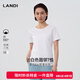 藍(lán)地[基礎(chǔ)百搭]LANDI圓領(lǐng)純棉短袖空氣感云朵T恤上衣女小衫2025夏新品 云白色 M