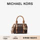 MICHAEL KORS邁克高仕 MK Bedford 超小號老花手提包 深棕色/橡果棕  252 迷你