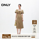 ONLY夏季可愛(ài)泡泡袖顯瘦中長(cháng)款牛仔連衣裙女|124242037 E10 樹(shù)榆棕色 M (165) 84A
