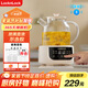 樂(lè )扣樂(lè )扣養生壺   0膠水全玻璃花茶壺多功能煮茶壺恒溫壺EJK3655WHT 語(yǔ)音基礎款 1L