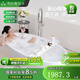 特拉維爾（TW）獨立式小戶(hù)型亞克力浴缸家用厚邊橢圓形日式酒店民宿泡澡成人浴缸 7507網(wǎng)紅經(jīng)典款亮光白 1.5m