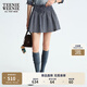 Teenie Weenie小熊女裝半身裙2025秋季新款甜美俏皮約克褶格子短裙 藏青色 M