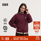 森馬（Semir）[商場(chǎng)同款]女oversize發(fā)熱抗菌2024冬季繡花抓絨上衣101724116004