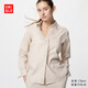 優(yōu)衣庫女裝法國麻襯衫長(cháng)袖襯衣上衣空調衫薄外套475647 30 淺米色 XL /165/92A