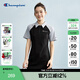 Champion冠軍插肩袖Polo領(lǐng)連衣裙2025春季新款潮牌短裙撞色修身 黑色 L