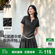 森馬（Semir）套裝女短款假兩件上衣松緊腰傘裙2025夏季時尚兩件套107425117002