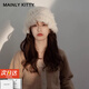MAINLYKITTY毛線(xiàn)帽子女秋冬2025新款保暖漁夫帽冬天女士護耳帽送女友 禮盒裝 【米色】送女朋友實(shí)用老婆