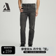 ABLE JEANS【修身褲】男士水洗牛仔褲修身直筒褲子男舒適日常休閑褲長(zhǎng)褲 深隕石灰 34 /34