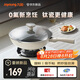 九陽（Joyoung）炒鍋炒菜不粘鍋平底鍋煎鍋有鈦鍋電磁爐燃?xì)馔ㄓ?氟鈦瓷玉棠32cm
