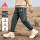 匹克童裝兒童褲子2025新款男童薄絨拼接衛褲秋冬青少年加絨運動(dòng)褲帥氣
