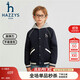 哈吉斯（HAZZYS）童裝男童外套2025秋季新款撞色連帽針織開(kāi)衫 藏藍 165