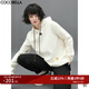 COCOBELLA溫暖蓄熱連帽衛(wèi)衣女秋冬運(yùn)動(dòng)休閑白色帽衫SE531 米白 S