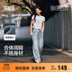 森馬（Semir）森柔牛仔丨牛仔褲女潮流顯瘦褲子25春秋季寬松闊腿褲109925124001