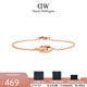 丹尼爾惠靈頓（DanielWellington）dw項鏈 女款小雙環(huán)簡(jiǎn)約輕奢小眾設計鎖骨鏈 生日禮物送女友 玫金手鏈款155mm-DW00400168
