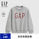 Gap【大小童同款】男女童2025秋季新款logo抓絨衛衣兒童裝829305 灰色 110 /56(4-5歲)