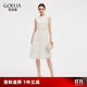 歌莉婭連衣裙女2025新款重要場(chǎng)合蕾絲繡花白色裙子1E4R4K39A 07W米色 S