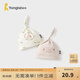 童泰（TONGTAI）嬰兒帽子純棉新生兒護(hù)囟門帽初生兒防風(fēng)胎帽寶寶可愛疙瘩帽 燕麥灰 0-3個(gè)月,40cm
