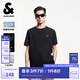 杰克·瓊斯（JACK&JONES）25年衣服男裝短袖t恤男士夏季【涼感】華夫格潮流法斗犬刺繡半袖 E40黑色 常規(guī) L