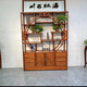 全實(shí)木仿古雕花玄關(guān)隔斷博古架多寶閣辦公室茶葉柜客廳古董展示柜 花梨色1.5*1.96*0.33