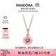 潘多拉（PANDORA）浪漫雛菊項鏈套裝玫瑰金色小眾甜美設計感生日禮物送女友
