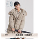 紫涵中長款加厚羽絨服女年冬季連帽防風(fēng)羽絨外套毛領(lǐng)大衣 卡其 M