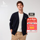 哈吉斯（HAZZYS）男女同款 春季外套PHIZ【情侶款】可內搭可外穿針織開(kāi)衫 藏青色NV XL （180/100A 50）