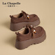 拉夏貝爾（La Chapelle）女鞋勃肯鞋女新款松糕厚底增高樂(lè )福鞋復古單鞋子女 咖啡色 37