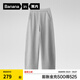 蕉內(nèi)（Bananain）非常褲505Regular女士闊腿衛(wèi)褲休閑高腰顯瘦舒適褲子新款 【加絨】中麻灰 L
