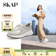 SKAP2024秋季旋轉扣時(shí)尚拼色舒適輕便女休閑鞋AEK10CM4 銀色 37