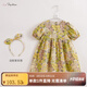 MARC&JANIE【馬克珍妮 蘆芙】?jì)和难b女童連衣裙 兒童裙子 公主裙210279 大花卉 110 5T