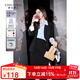 秋水伊人時(shí)尚簡(jiǎn)約顯瘦直筒襯衫秋季新款女休閑長(zhǎng)袖打底襯衣 藍(lán)色-經(jīng)典款 L