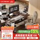 樂歌（Loctek）電動智能升降桌電腦桌站立辦公簡約家用書桌學(xué)習(xí)桌大板桌創(chuàng)作者 【新品E5X】灰腿+實木橡膠木桌板 1.4*0.7米桌板