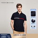 Tommy Hilfiger【輕柔感】25夏季男多色短袖POLO/【珠地網(wǎng)眼】撞色織帶T恤