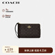 蔻馳（COACH）【品牌直供】女士小號(hào)手拿零錢包手腕包PVC配皮CZ277IMXAQ