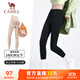 駱駝（CAMEL）加絨鯊魚(yú)褲女瑜伽打底芭比緊身褲 YK222CL7718A 幻影黑 XL