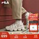 斐樂(lè )（FILA）官方易烊千璽同款男鞋老爹鞋運動(dòng)鞋2025新款鞋子豌豆面包休閑鞋 泡沫白/霧灰-WF 42