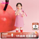 笛莎童裝女童可愛(ài)裝飾裙子24夏新款兒童條紋撞色假兩件A擺背帶連衣裙 紫條紋 預售5.8 130