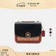 蔻馳（COACH）奧萊女士女包經(jīng)典標志老花鉚釘裝飾MADISON單肩包斜挎 棕黃色繡紅色黑色 混合色(新款)