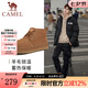 駱駝（CAMEL）冬季戶外雪地靴新款男士加絨防滑羊毛保暖中幫棉靴 G13W837106 栗色 43