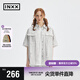 英克斯（inxx）APYD 美式休閑小眾設計感廢土風(fēng)短袖襯衣男復古做舊破洞襯衫外套 本白 L