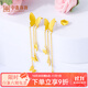 中鑫珠寶 黃金流蘇耳環(huán)女足金999蝴蝶耳線(xiàn)5g工藝長(cháng)款線(xiàn)型金首飾 4.16g