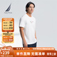 諾帝卡（NAUTICA）【商場同款】男裝25春夏新款索羅娜涼感圓領(lǐng)短袖T恤男TO5207 白色1BW L