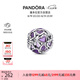 潘多拉（PANDORA）鏤空心形母愛(ài)串飾琺瑯工藝紫色DIY串珠七夕情人節禮物送女友
