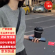 羊毛衫2025韓版時(shí)尚百搭短款圓領(lǐng)簡約顯瘦女士針織毛衣秋冬季單品 中灰色 TYYR166 M TYYR166